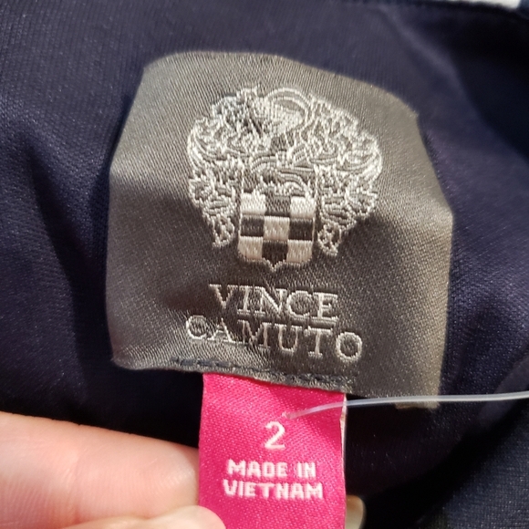 Vince Camuto Floral Print Midi Dress in Navy and Coral - Picture 8 of 11